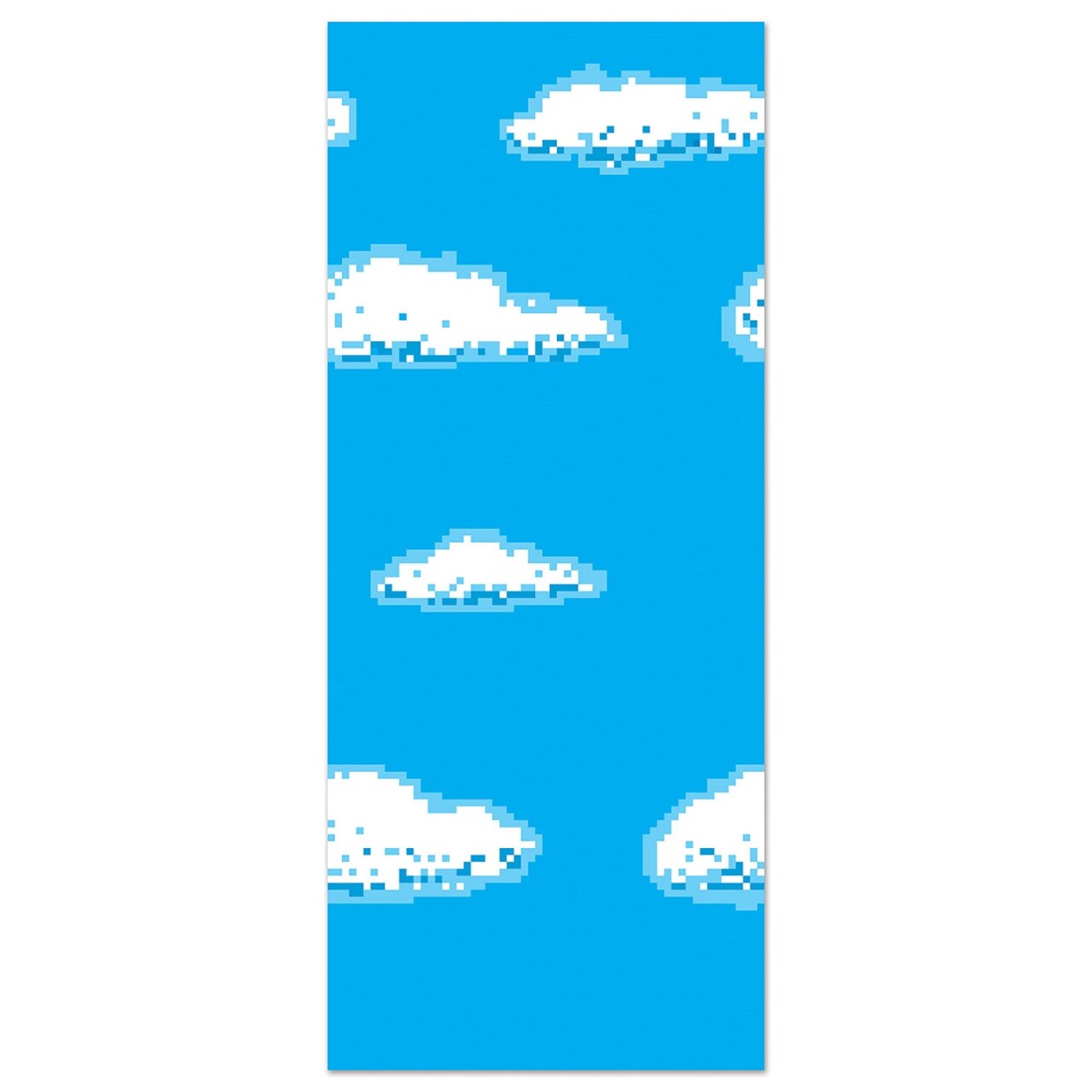 Party Central Pack of 6 Blue Gamers 8-Bit Sky and Clouds Photo Backdrop Wall Decor 30'